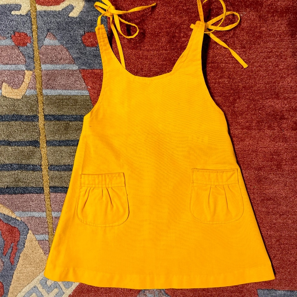 1970's Girls Vintage French-made unworn Amazing Cotton Backless Sundress size 6